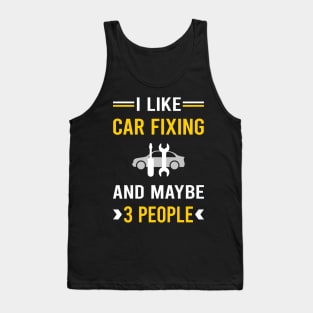 3 People Car Fixing Repair Tank Top